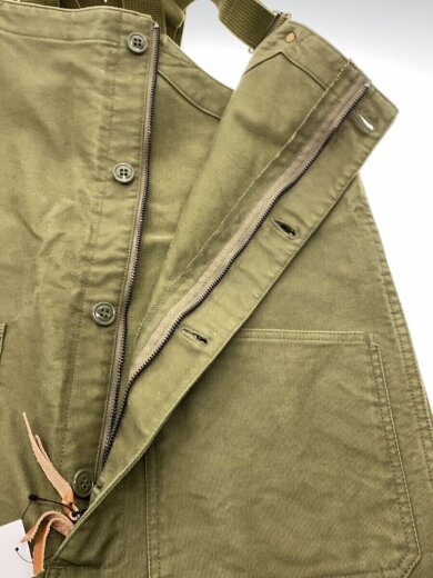 画像：HOUSTONオーバーオール/40/コットン/KHK/無地/17853