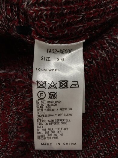 商品画像：ニットベスト(厚手)/36/ウール/RED/TA02-XE005// 4