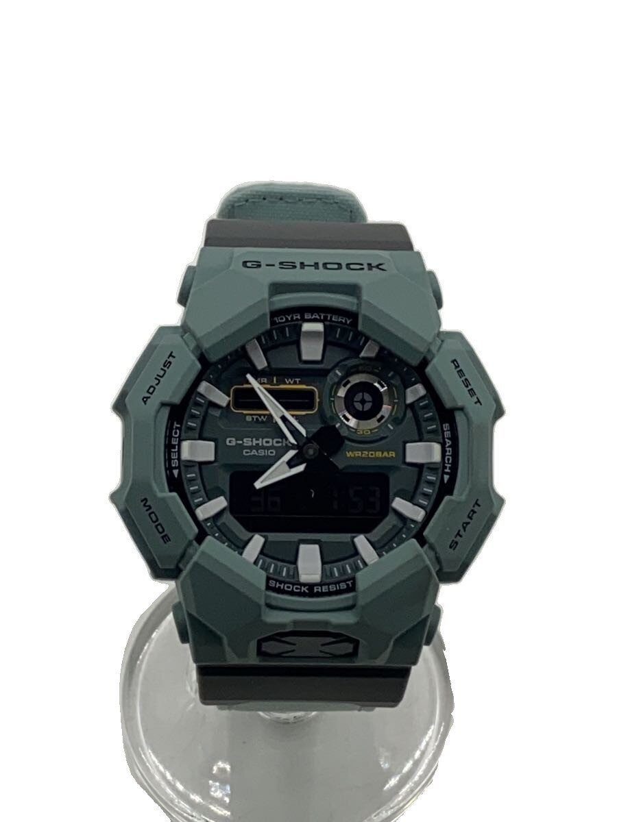 CASIO / クォーツ腕時計_G-SHOCK/デジアナ/ナイロン/BLU/GRN/SS