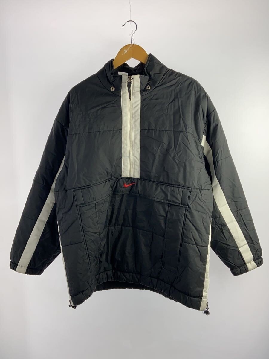 NIKE / 90s-/銀タグ/アノラック/中綿/ナイロンジャケット/M/ナイロン/BLK