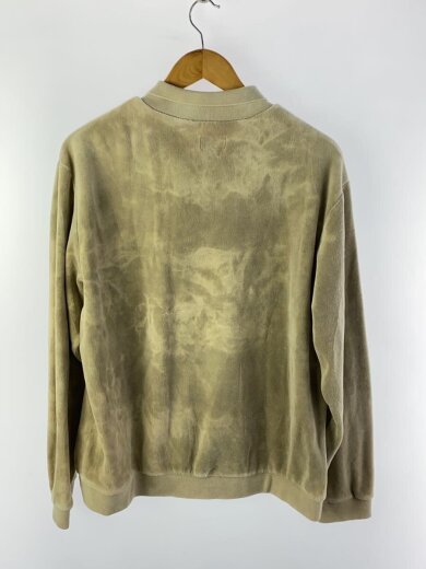 商品画像：21SS/Bleaced Velour L/S Polo/ポロシャツ/M/コットン/BEG/無地 2