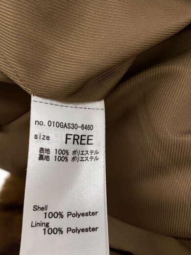 商品画像：ジャケット/FREE/ポリエステル/BRW/無地/010GAS30-6460 4