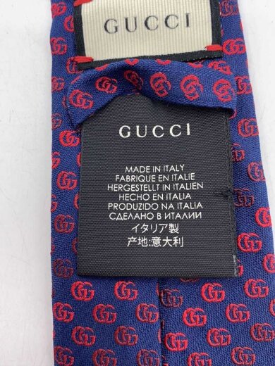 商品画像：ネクタイ/シルク/NVY/総柄/メンズ 4