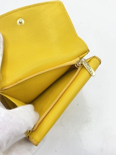 商品画像：3つ折り財布/レザー/YLW/レディース 5