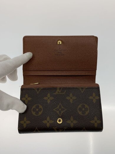 商品画像：1)ポルト・モネ・ビエ・トレゾール_モノグラム・キャンバス/PVC/BRW/総柄/レディース// 4