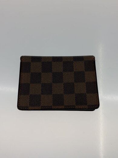 商品画像：ポルト・ドゥ・カルト・ヴェルティカル_ダミエ・エベヌ/PVC/BRW/総柄/レディース 2