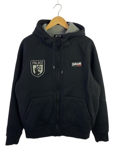 商品画像：ジップパーカー/L/ポリエステル/BLK/P30HD064 1