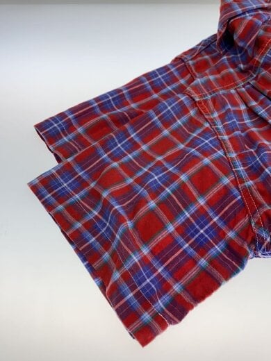 商品画像：半袖シャツ/S/コットン/RED/チェック/WQ-B113 6