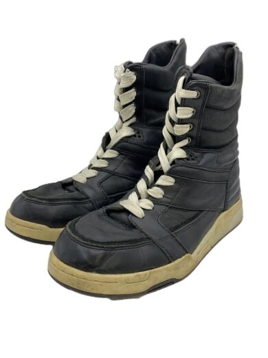 画像：DIET BUTCHER SLIM SKINハイカットスニーカー/--/BLK/レザー1