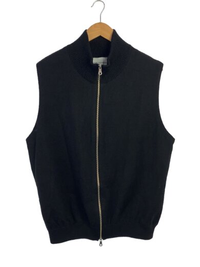画像：walenodeニットベスト(薄手)/2/リネン/BLK/wn23-14ss170-kw1