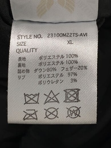 商品画像：ダウンジャケット/XL/ポリエステル/BLK/無地/23100M22TS-AVI 4