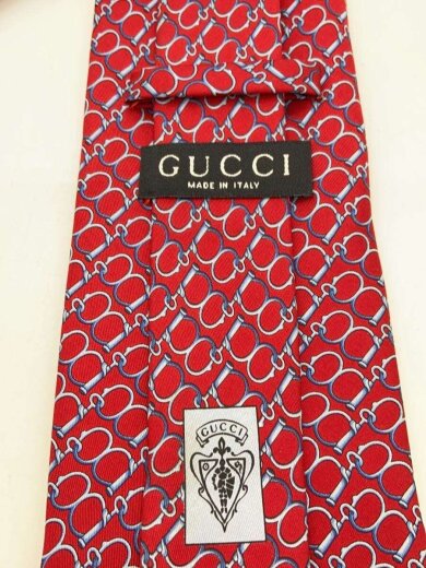 商品画像：ネクタイ/シルク/RED/総柄/メンズ 2