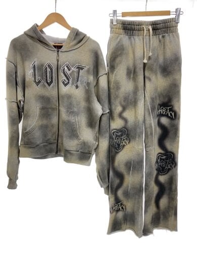 商品画像：セットアップ/M/コットン/GRY/LOSTINTRICACY/RHINESTONE GREY SETS/タグ付 1