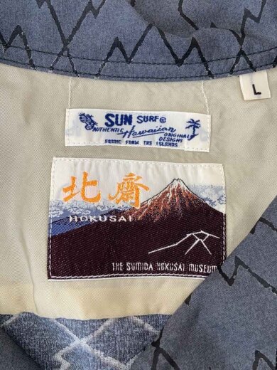 商品画像：アロハシャツ/L/レーヨン/GRY/総柄/SS39460 3