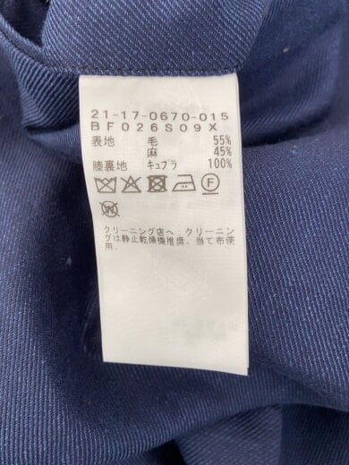 商品画像：スラックスパンツ/44/ウール/NVY/21-17-0670-015 6