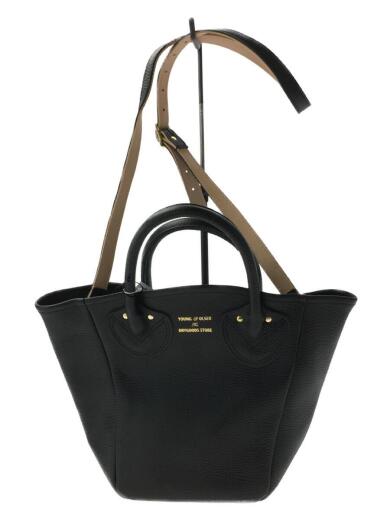 画像：YOUNG & OLSENトートバッグ/レザー/BLK/Y02101-GD004/PETITE LEATHER TOTE/ブラック/1