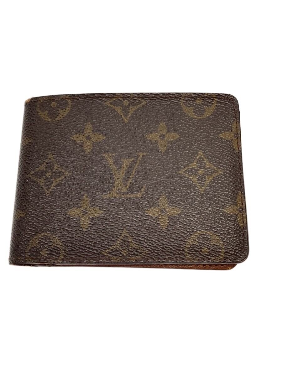 LOUIS VUITTON / ポルト・フォイユ・ミュルティプル_モノグラム・キャンバス/PVC/BRW/メンズ
