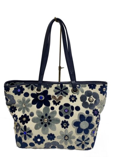 画像：Think Bee!トートバッグ/--/BLU/花柄1