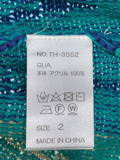 商品画像：ニット・セーター(厚手)/2/アクリル/GRN/総柄 4