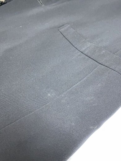 商品画像：襟切替/イタリア製/フロント汚れ有/テーラードジャケット/44/ウール/BLK/無地 8