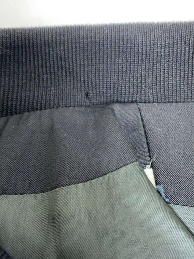 商品画像：襟切替/イタリア製/フロント汚れ有/テーラードジャケット/44/ウール/BLK/無地 9