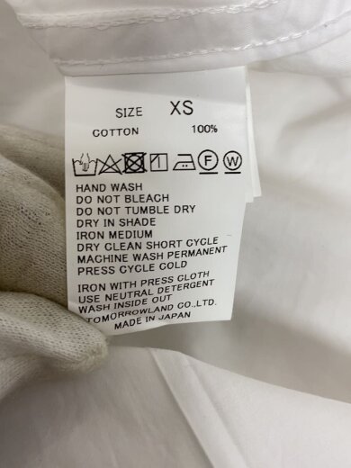 商品画像：長袖シャツ/XS/コットン/WHT/無地/63-01-04-01104 4