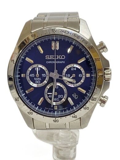 商品画像：クォーツ腕時計/アナログ/ステンレス/NVY/SLV/8T63-0000 1