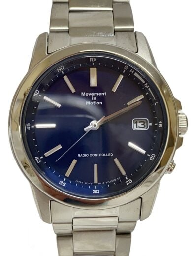 商品画像：ソーラー腕時計/アナログ/--/NVY/SLV/H415-S113377 1