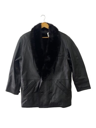 商品画像：レザージャケット・ブルゾン/M/羊革/BLK/無地 1