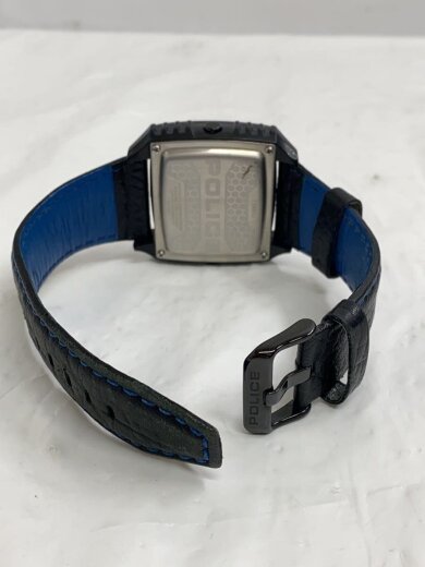 商品画像：クォーツ腕時計/デジタル/レザー/BLK/BLK/ID-BJ3470 4