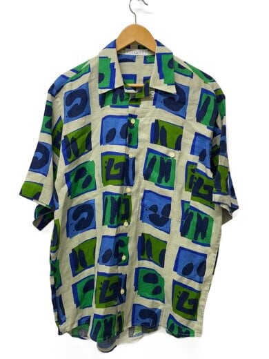 商品画像：半袖シャツ/M/リネン/マルチカラー/総柄 1