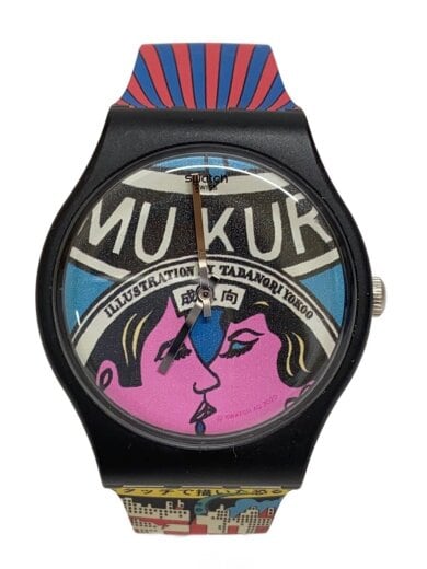 商品画像：クォーツ腕時計/アナログ/ラバー/BLU/マルチカラー// 1