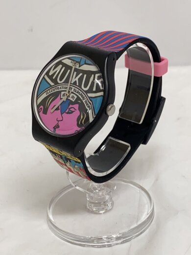 商品画像：クォーツ腕時計/アナログ/ラバー/BLU/マルチカラー// 2