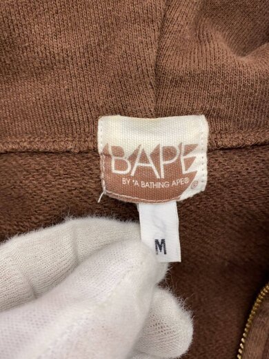 商品画像：ジップパーカー/M/コットン/BRW/無地// 3