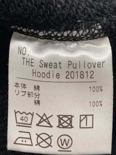 商品画像：パーカー/XL/コットン/BLK/無地/201812// 4