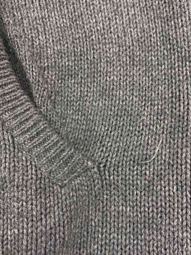 商品画像：ニット・セーター(厚手)/L/コットン/GRY/無地 6