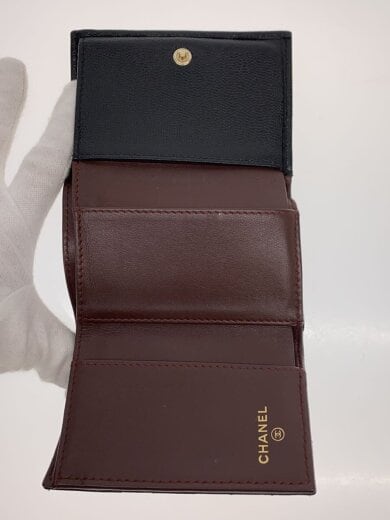 商品画像：クラシックスモールフラップウォレット/3つ折り財布/レザー/BLK/レディース// 4