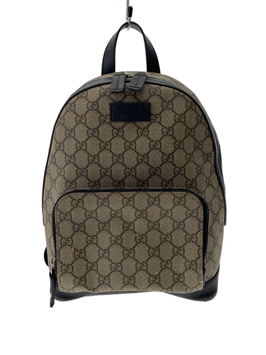 GUCCI / 正面ポケット傷・角スレ・ショルダー使用感有/リュックサック_GGスプリーム