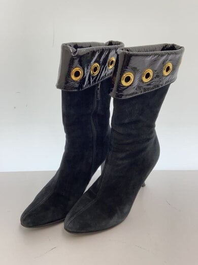 商品画像：ヒールキズ有/ショートブーツ/34.5/BLK/スウェード 2