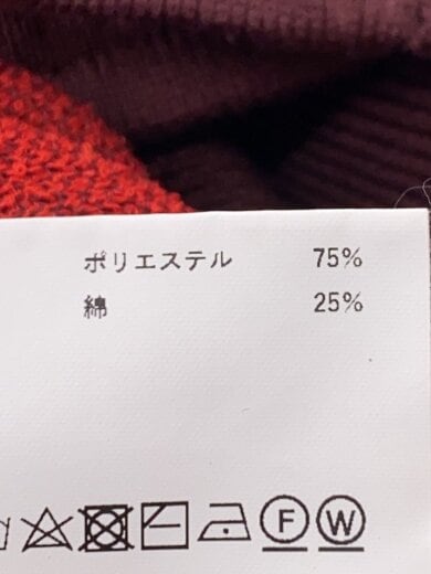 商品画像：カーディガン(厚手)/2/ポリエステル/RED/総柄/11221361314 5