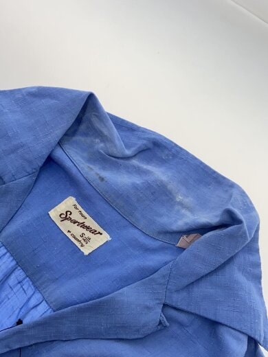 商品画像：For Town Sportswear of Country/50s前後/カスリ/S/レーヨン/BLU// 5