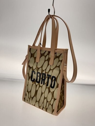 商品画像：スレ有/2WAY/ショルダーバッグ/PVC/BEG/総柄// 2