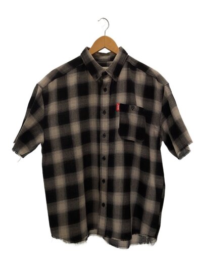 商品画像：半袖シャツ/M/ポリエステル/BLK/チェック/NN1658 1