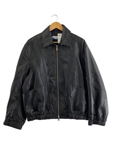 商品画像：Sheep Leather Single Collard Blouson/ジャケット/1/レザー/BLK 1