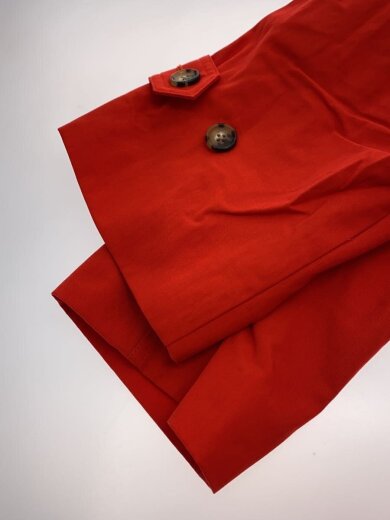 商品画像：シャンブレーツイル ステンカラーコート/36/コットン/RED/12-08-10-08001// 6