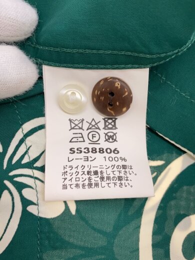 商品画像：アロハシャツ/M/レーヨン/GRN/総柄/SS38806// 5