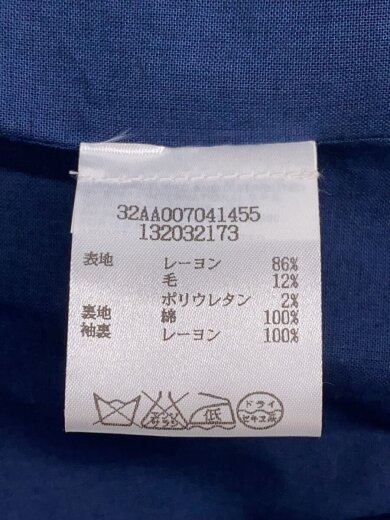 商品画像：襟汚れ・シミ有/ジャケット/36/レーヨン/NVY/32AA007041455 4
