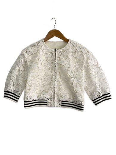 商品画像：LACE BLOUSON/BORDERS at BALCONY/ジャケット/36/ポリエステル/WHT 1