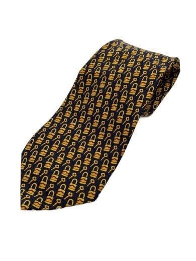 商品画像：ネクタイ/シルク/YLW/総柄/メンズ 1
