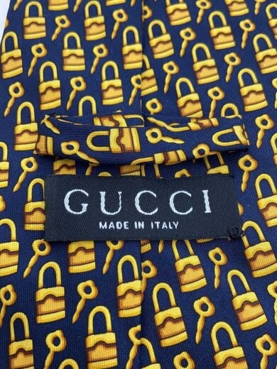 商品画像：ネクタイ/シルク/YLW/総柄/メンズ 2